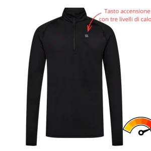 ENGEL Heat maglia termica con collo zip